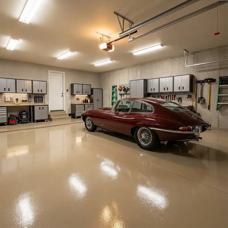 Garage Floors gloss beige finish