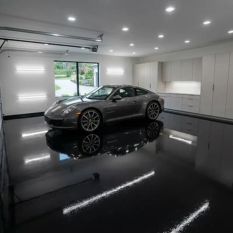 Garage Floors gloss black finish