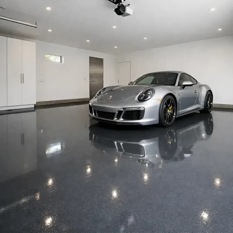 Garage Floors gloss dark-grey finish
