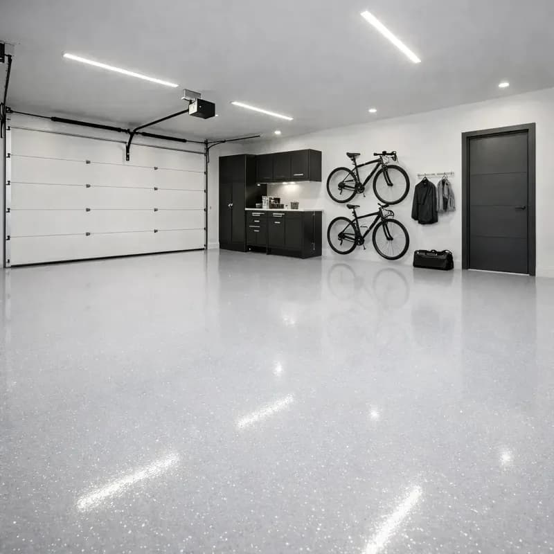 Garage Floors gloss light-grey finish