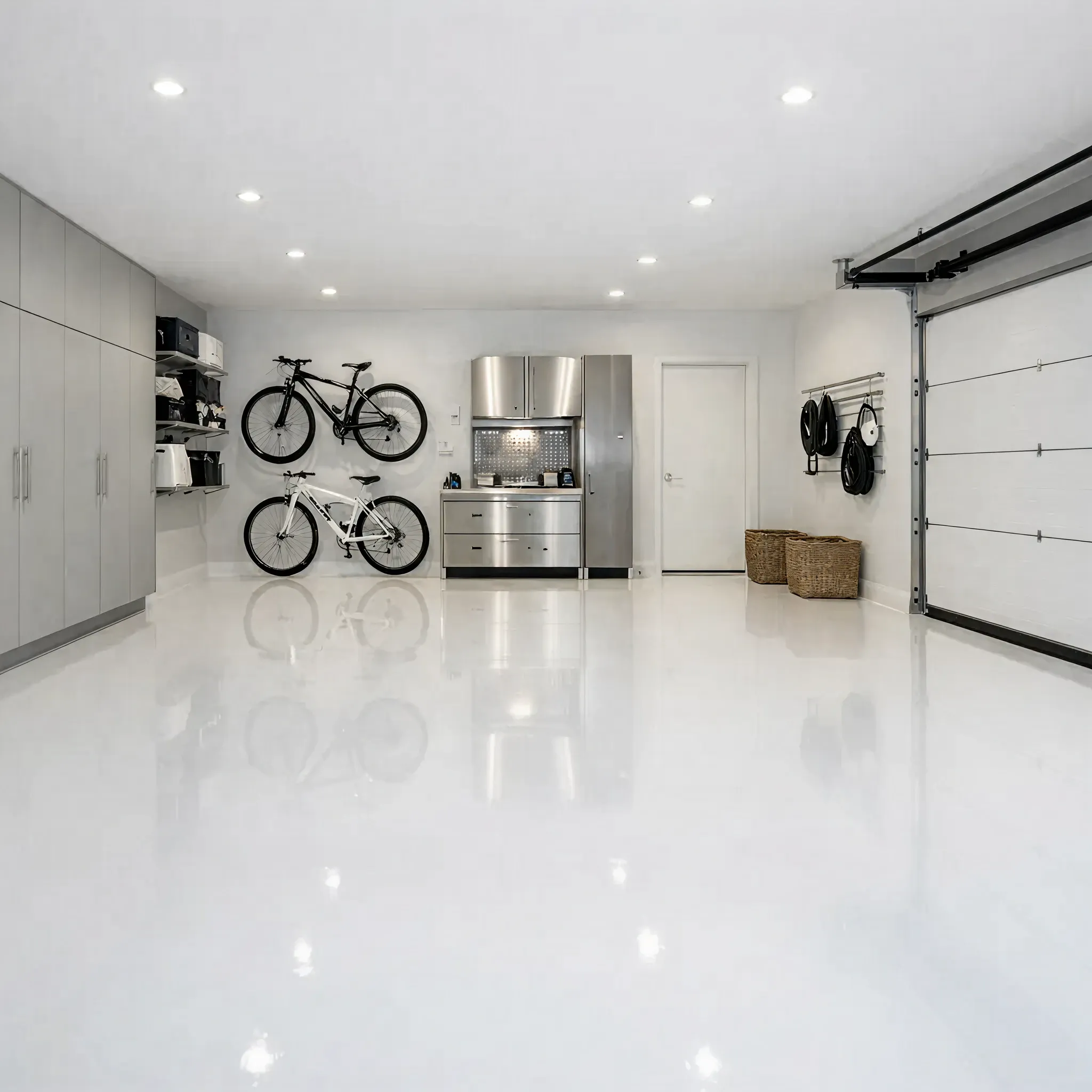 Garage Floors gloss white finish
