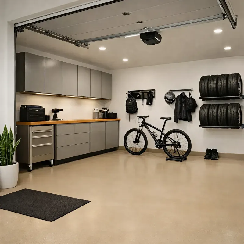 Garage Floors matte beige finish