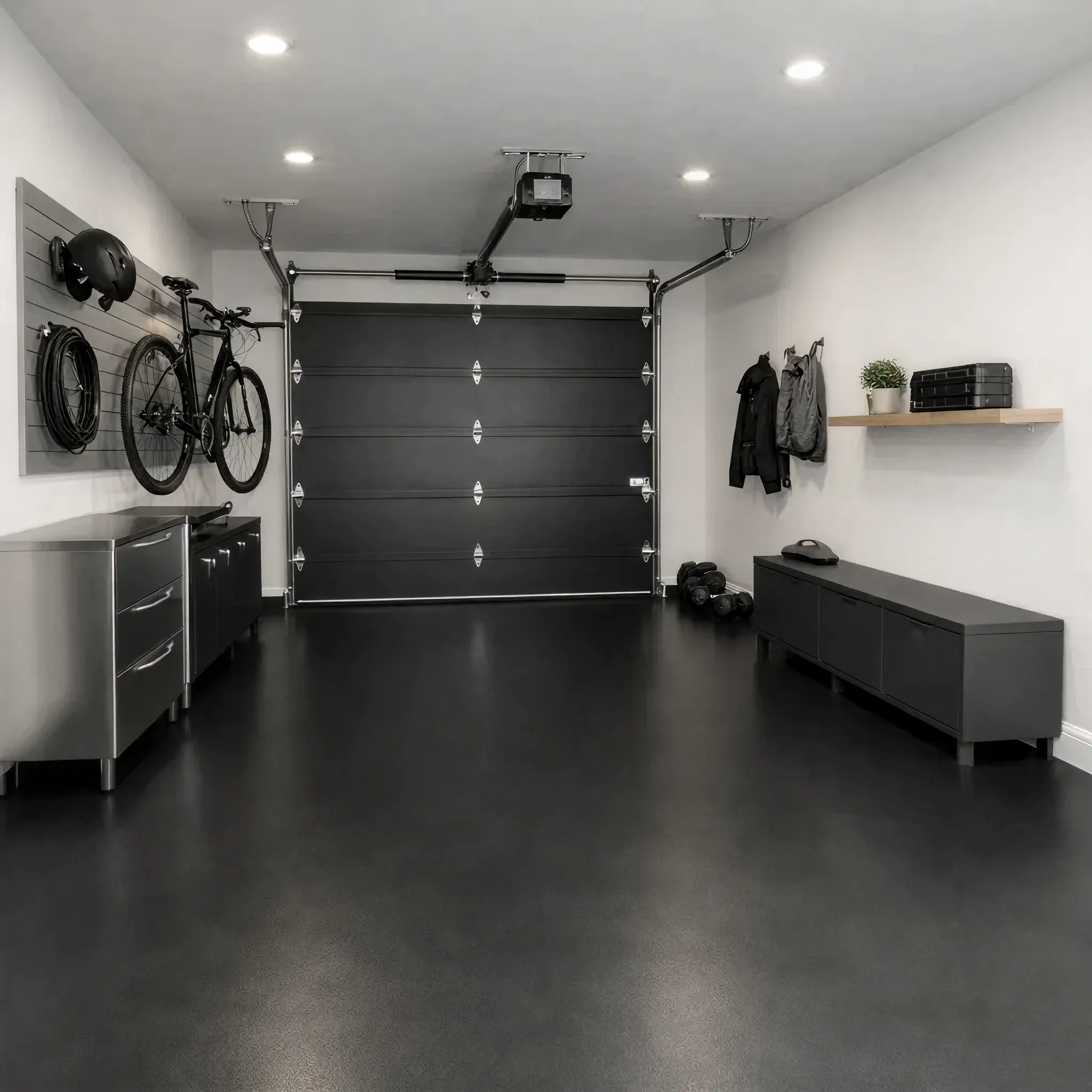 Garage Floors matte black finish