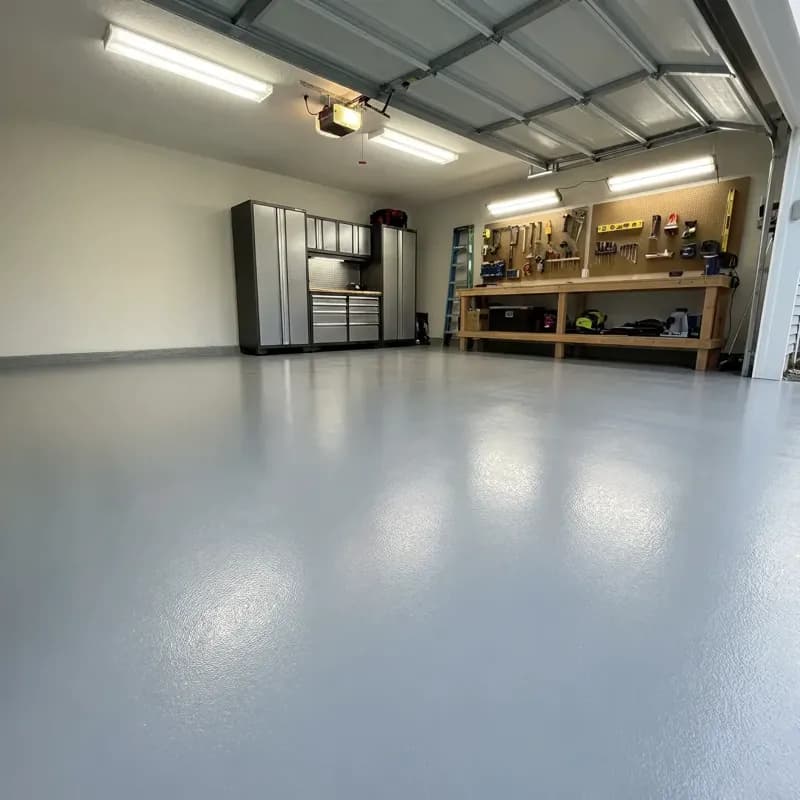 Garage Floors matte blue finish