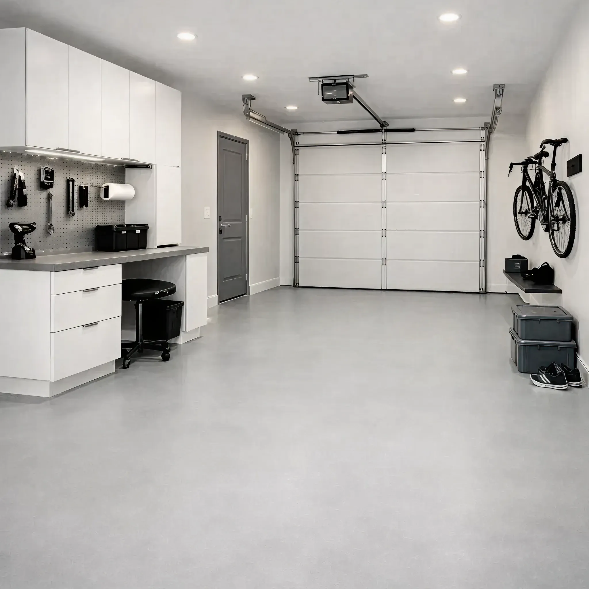 Garage Floors matte white finish