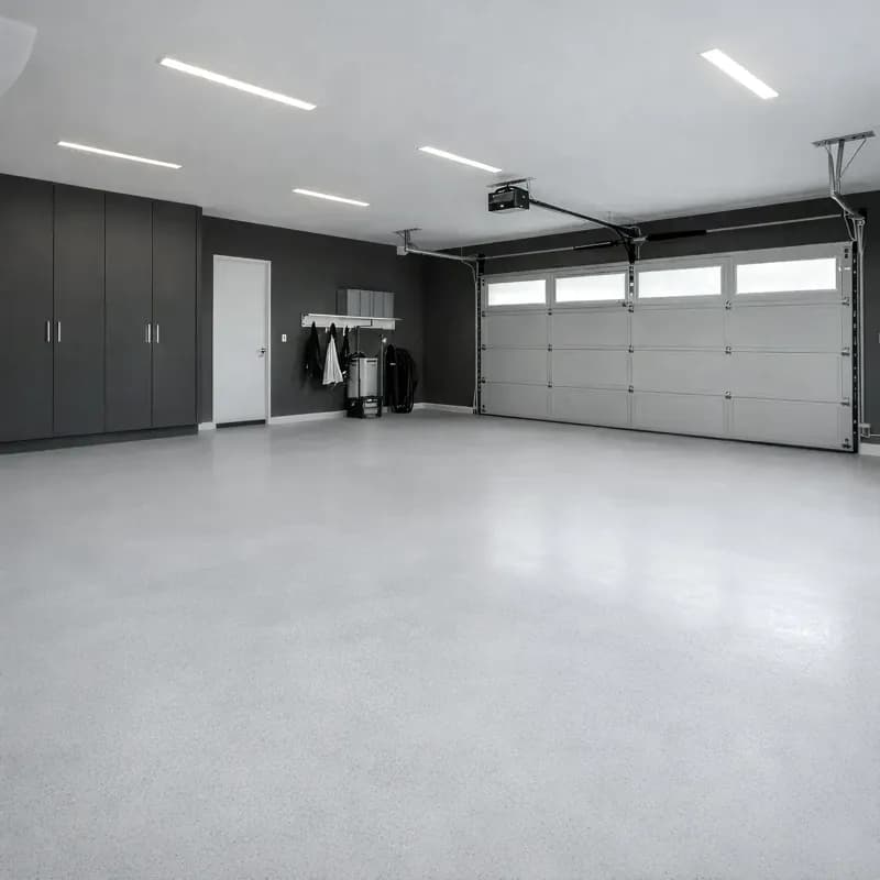 Garage Floors matte white finish