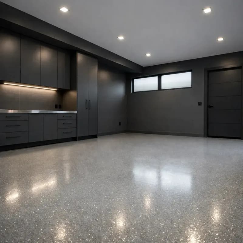 Garage Floors satin grey finish
