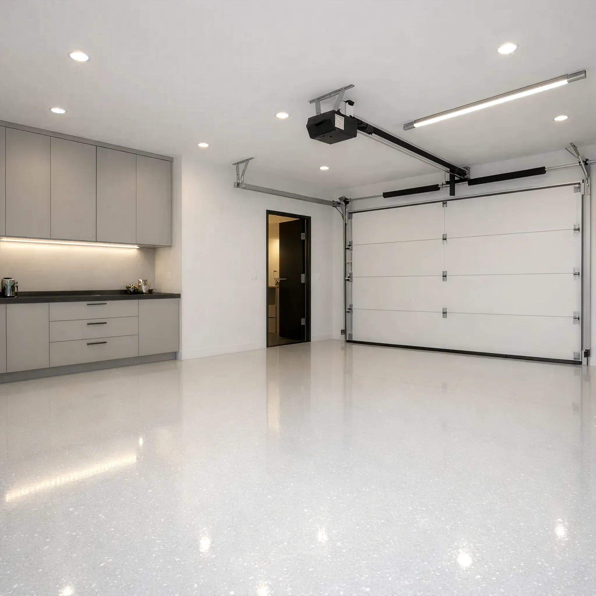 Garage Floors satin white finish