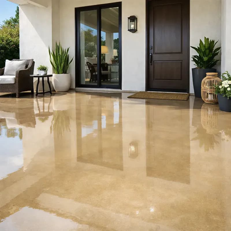 Outdoor Patios gloss beige finish