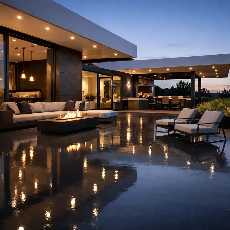 Outdoor Patios gloss black finish