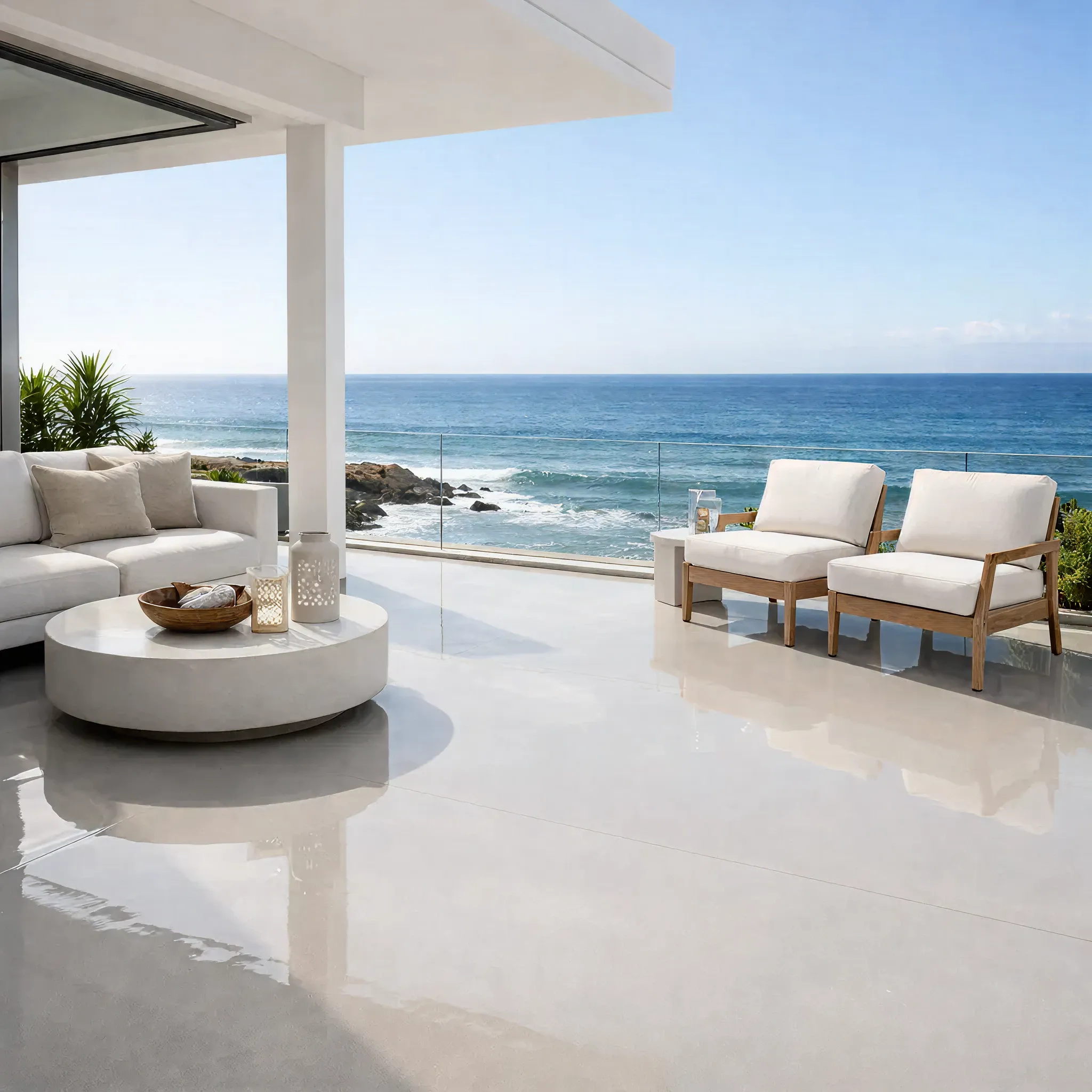 Outdoor Patios gloss sand finish