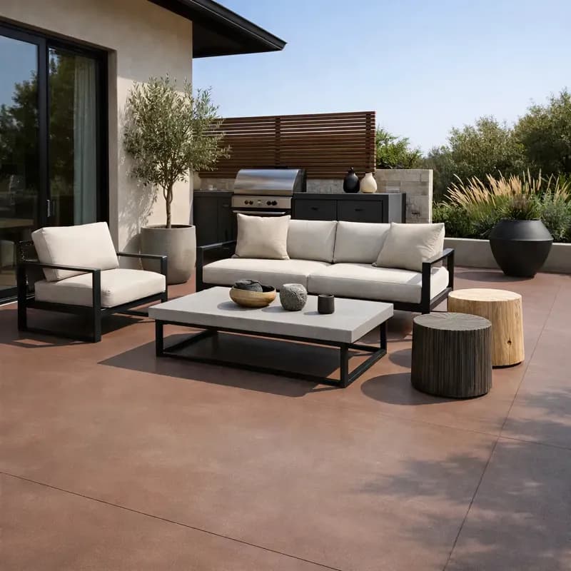 Outdoor Patios matte brown finish