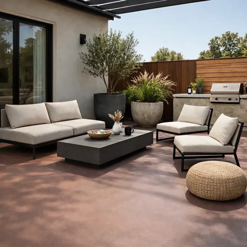 Outdoor Patios matte brown finish