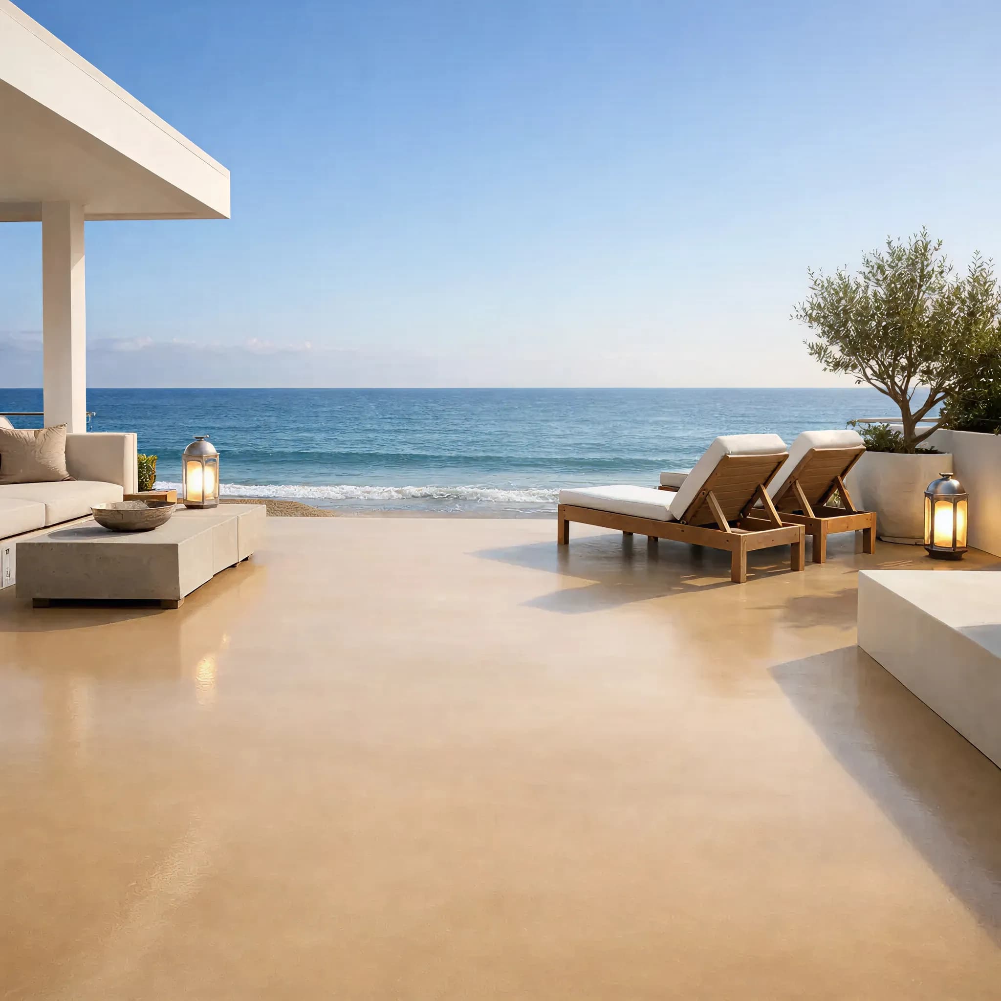 Outdoor Patios satin beige finish