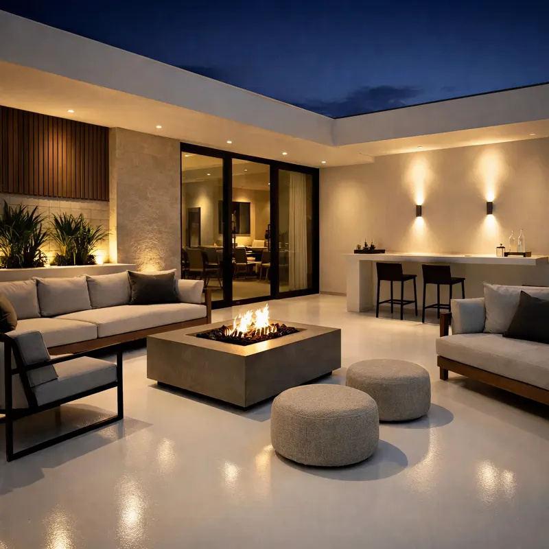 Outdoor Patios satin sand finish