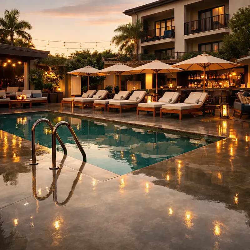 Swimming Pools gloss brown finish