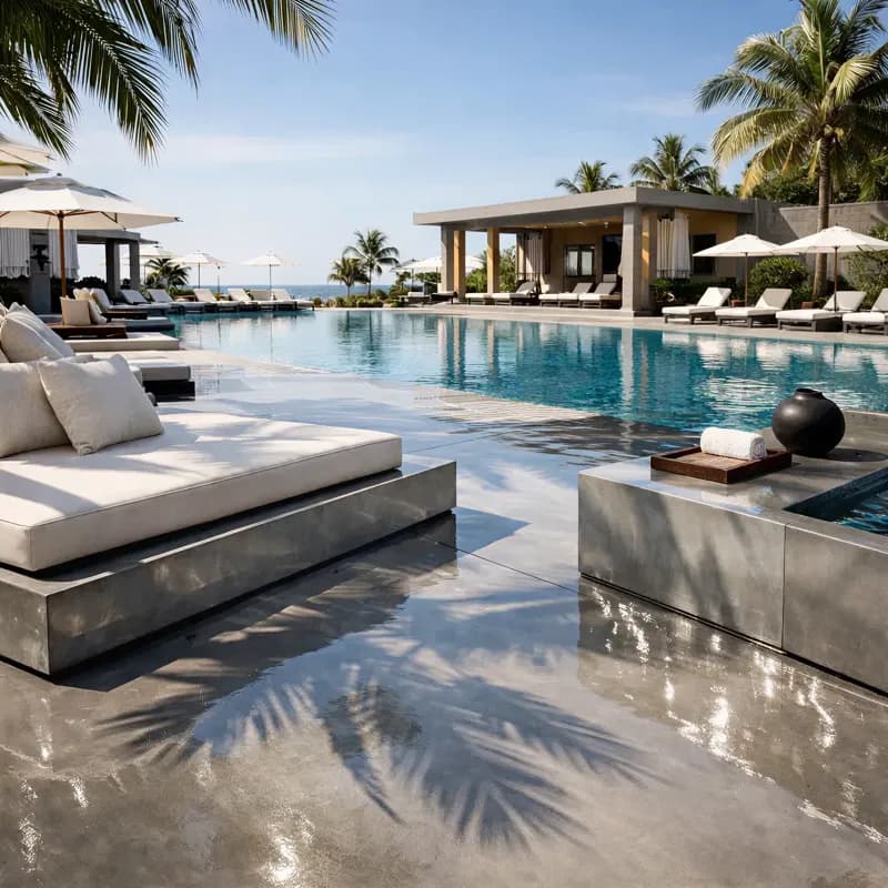 Swimming Pools gloss dark-grey finish