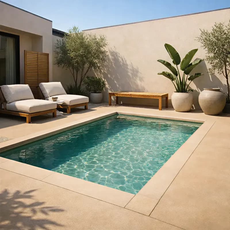 Swimming Pools matte beige finish