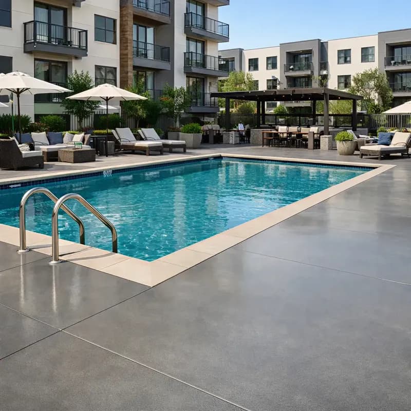 Swimming Pools satin dark-grey finish