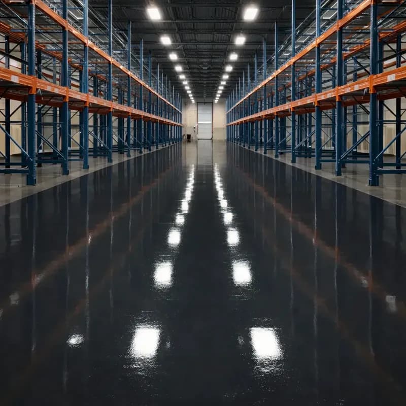 Warehouse Floors gloss dark-grey finish
