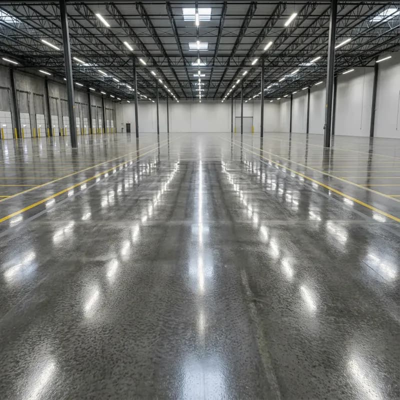 Warehouse Floors gloss grey finish