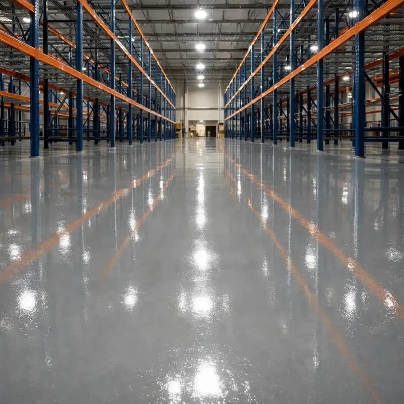 Warehouse Floors gloss grey finish