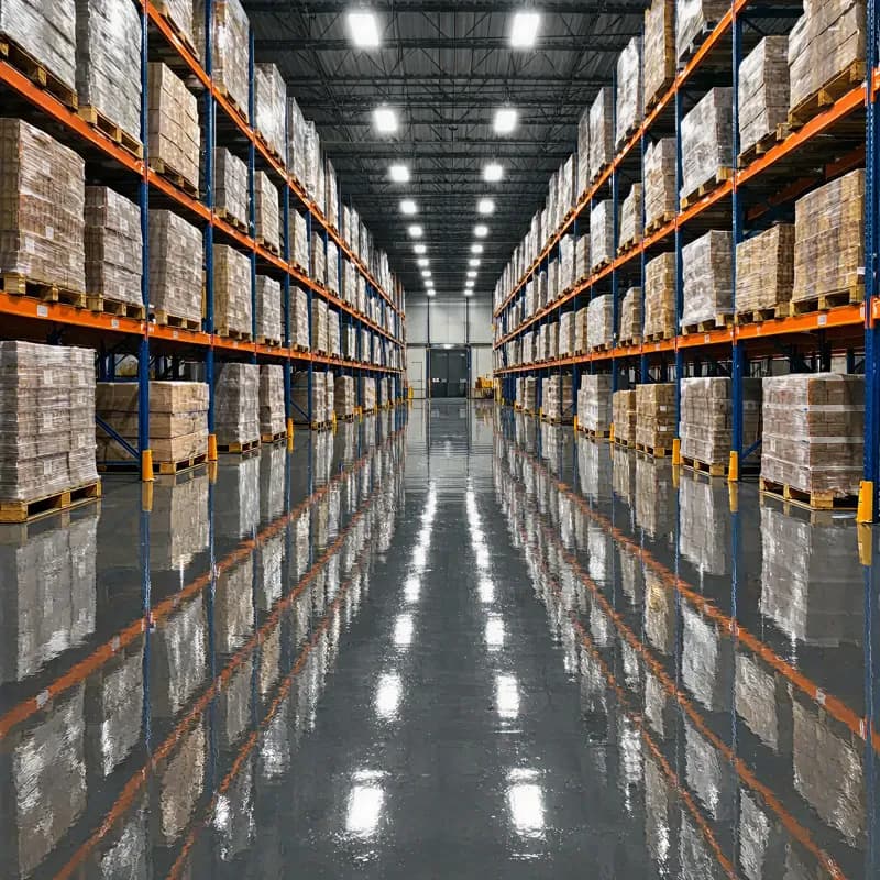 Warehouse Floors gloss grey finish