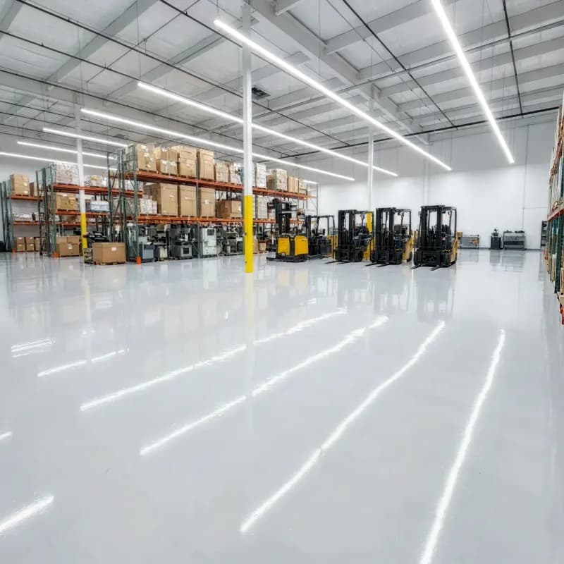 Warehouse Floors gloss white finish