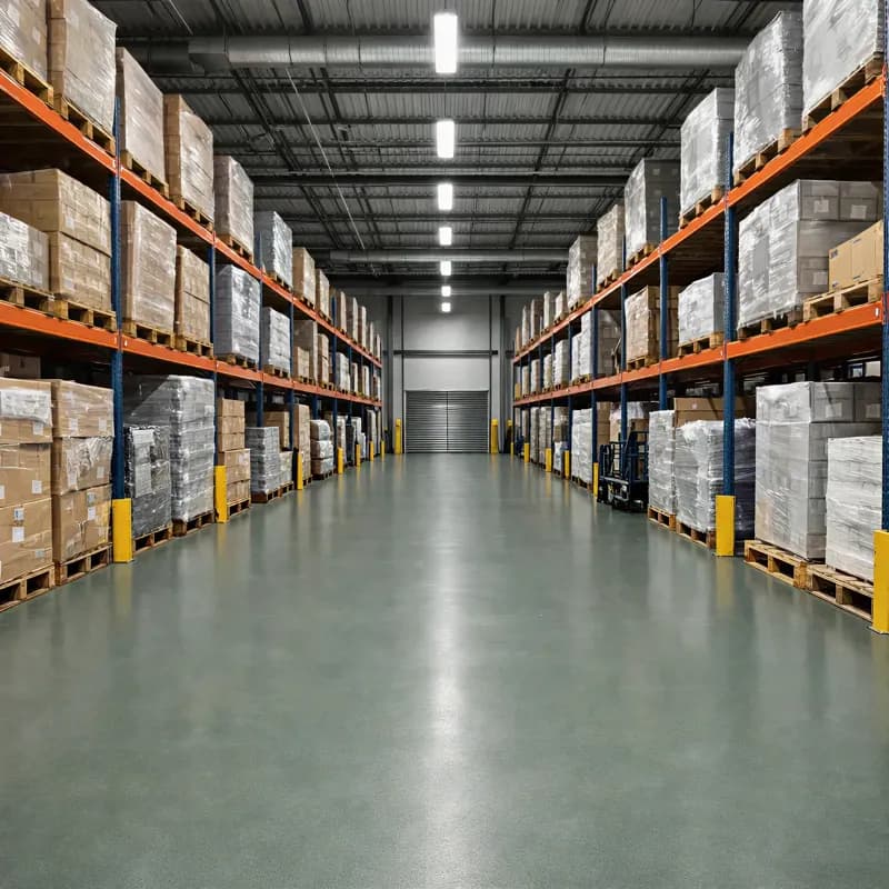 Warehouse Floors satin green finish