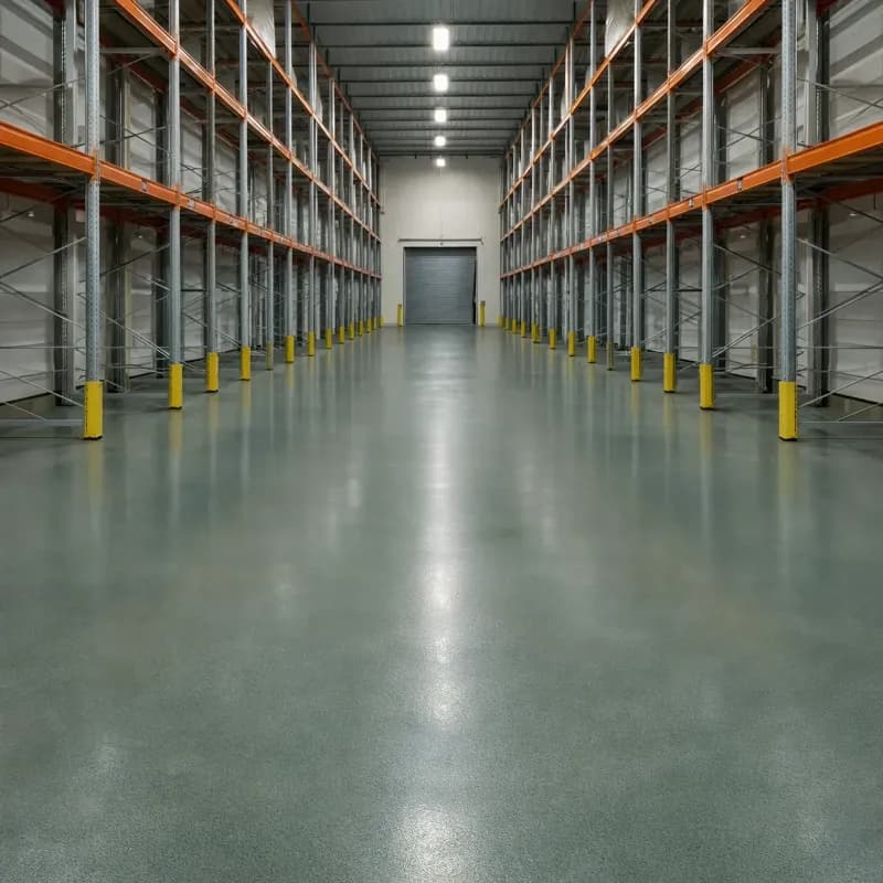 Warehouse Floors satin green finish