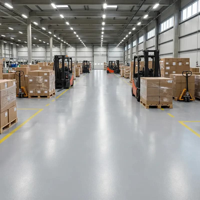 Warehouse Floors satin light-grey finish
